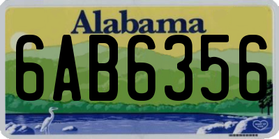 AL license plate 6AB6356