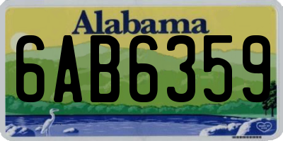 AL license plate 6AB6359