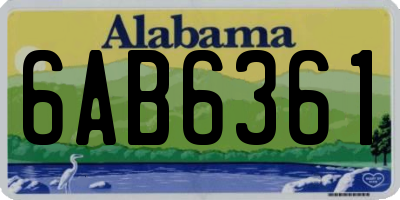 AL license plate 6AB6361