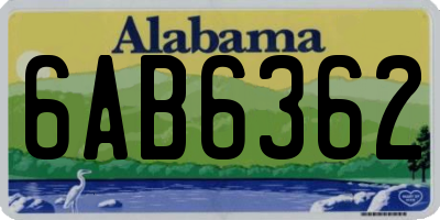 AL license plate 6AB6362