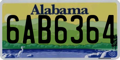 AL license plate 6AB6364