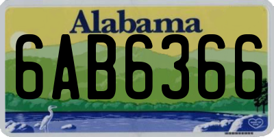 AL license plate 6AB6366