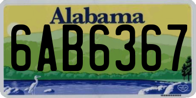 AL license plate 6AB6367
