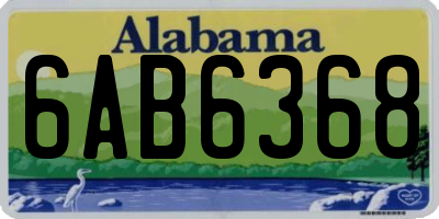 AL license plate 6AB6368