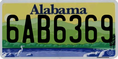 AL license plate 6AB6369