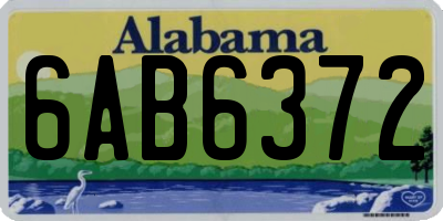 AL license plate 6AB6372