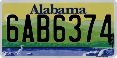 AL license plate 6AB6374