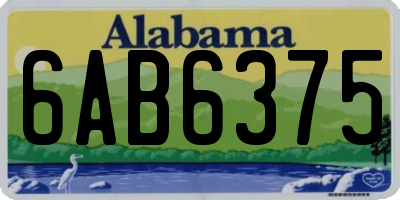 AL license plate 6AB6375