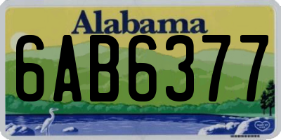 AL license plate 6AB6377