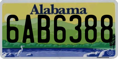 AL license plate 6AB6388