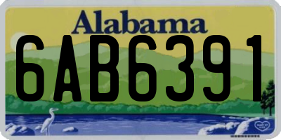 AL license plate 6AB6391