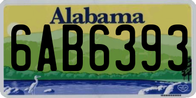 AL license plate 6AB6393