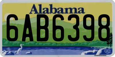 AL license plate 6AB6398