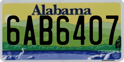 AL license plate 6AB6407