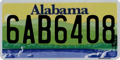 AL license plate 6AB6408