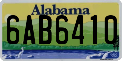 AL license plate 6AB6410
