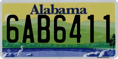 AL license plate 6AB6411