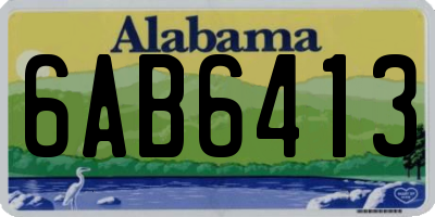 AL license plate 6AB6413