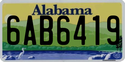 AL license plate 6AB6419