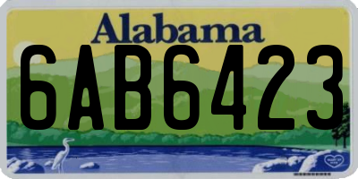 AL license plate 6AB6423