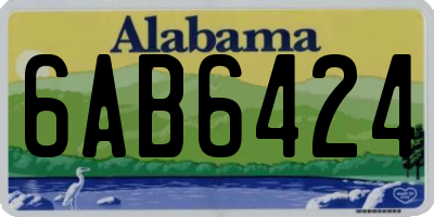AL license plate 6AB6424