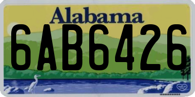 AL license plate 6AB6426