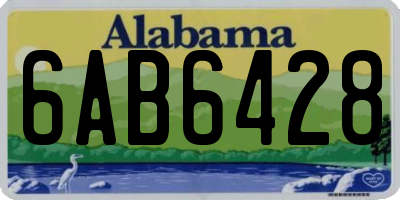AL license plate 6AB6428