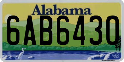 AL license plate 6AB6430
