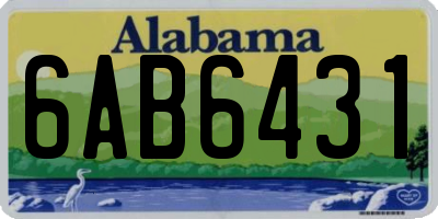 AL license plate 6AB6431