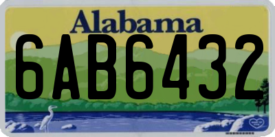 AL license plate 6AB6432