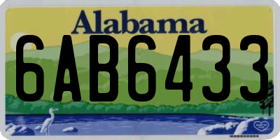 AL license plate 6AB6433