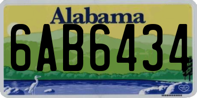 AL license plate 6AB6434