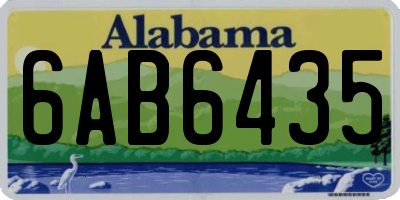 AL license plate 6AB6435