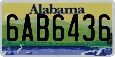 AL license plate 6AB6436