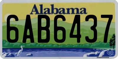 AL license plate 6AB6437