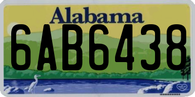 AL license plate 6AB6438