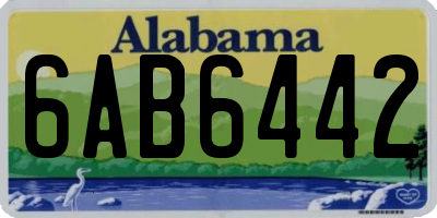 AL license plate 6AB6442