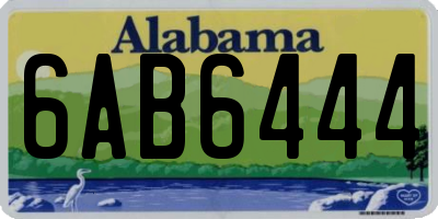 AL license plate 6AB6444