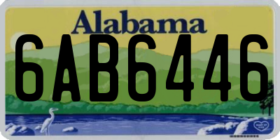 AL license plate 6AB6446