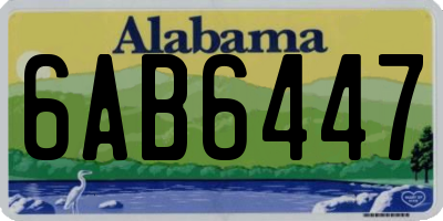 AL license plate 6AB6447