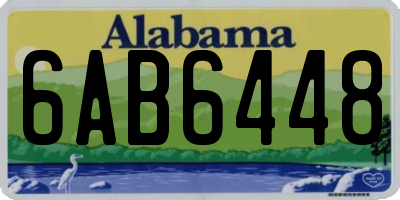 AL license plate 6AB6448