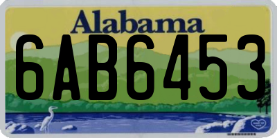 AL license plate 6AB6453