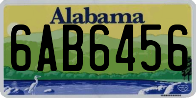 AL license plate 6AB6456