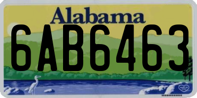 AL license plate 6AB6463