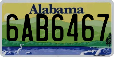 AL license plate 6AB6467