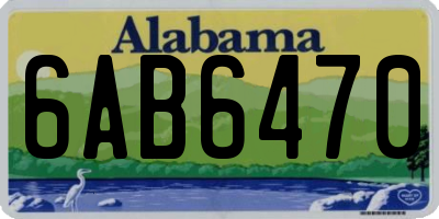 AL license plate 6AB6470