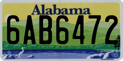 AL license plate 6AB6472