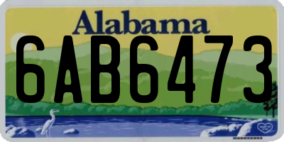 AL license plate 6AB6473