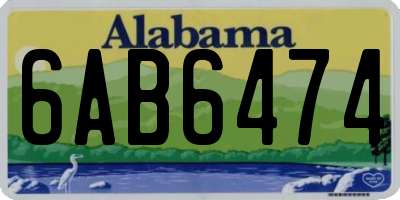 AL license plate 6AB6474