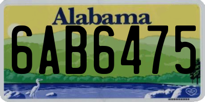 AL license plate 6AB6475